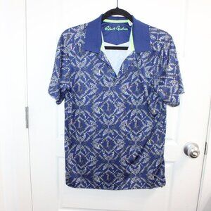 Robert Graham Mens Small Short Sleeve UV Protection Performance Polo Shirt Wick